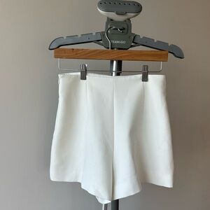 New without tag - Zara White High Waist Knit tailored suit Shorts white - xs